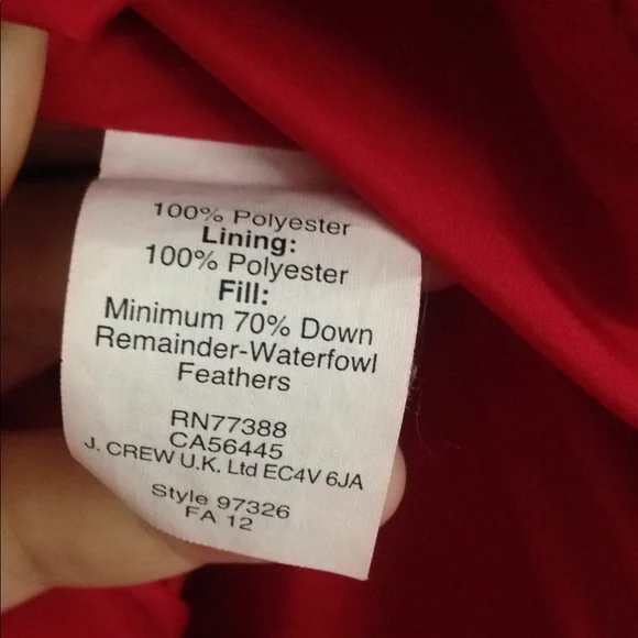 J. Crew Quilted Jacket in Vibrant Red - Picture 7 of 7